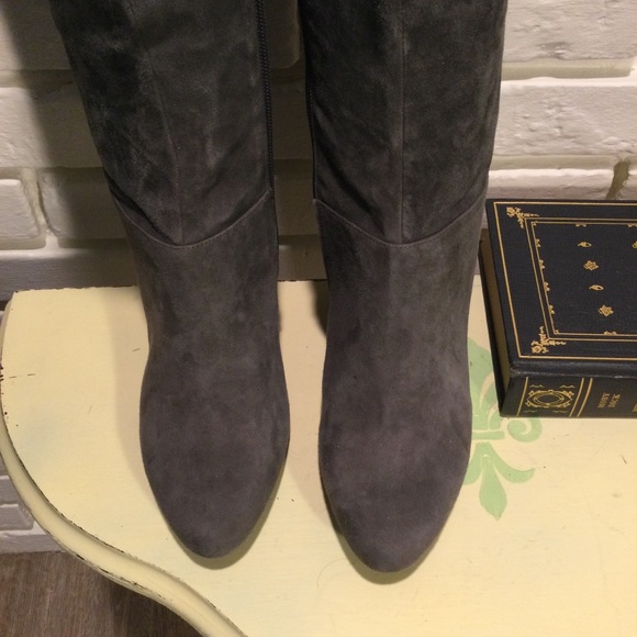 Jessica Simpson gray suede wedge boots 8.5 - Picture 5 of 8